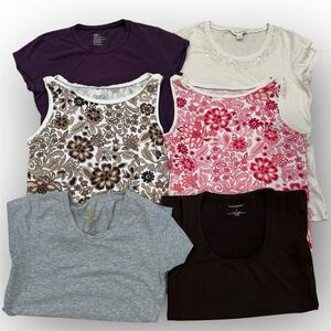 Gap, Banana Republic & Danskin now, T-Shirt & Tank Top Lot of 6, Women’s S/M